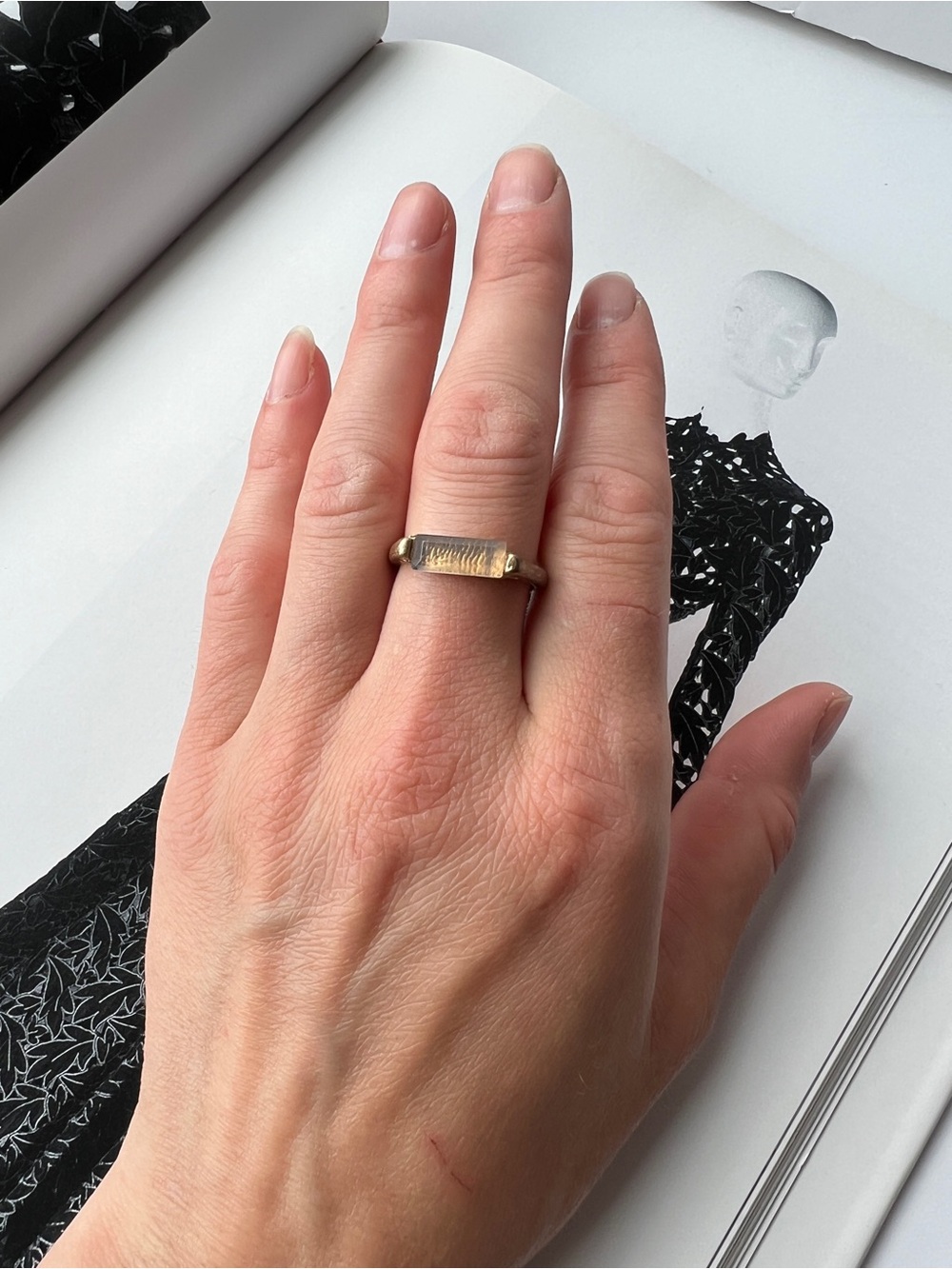 Minimalist Gold Bar Ring
